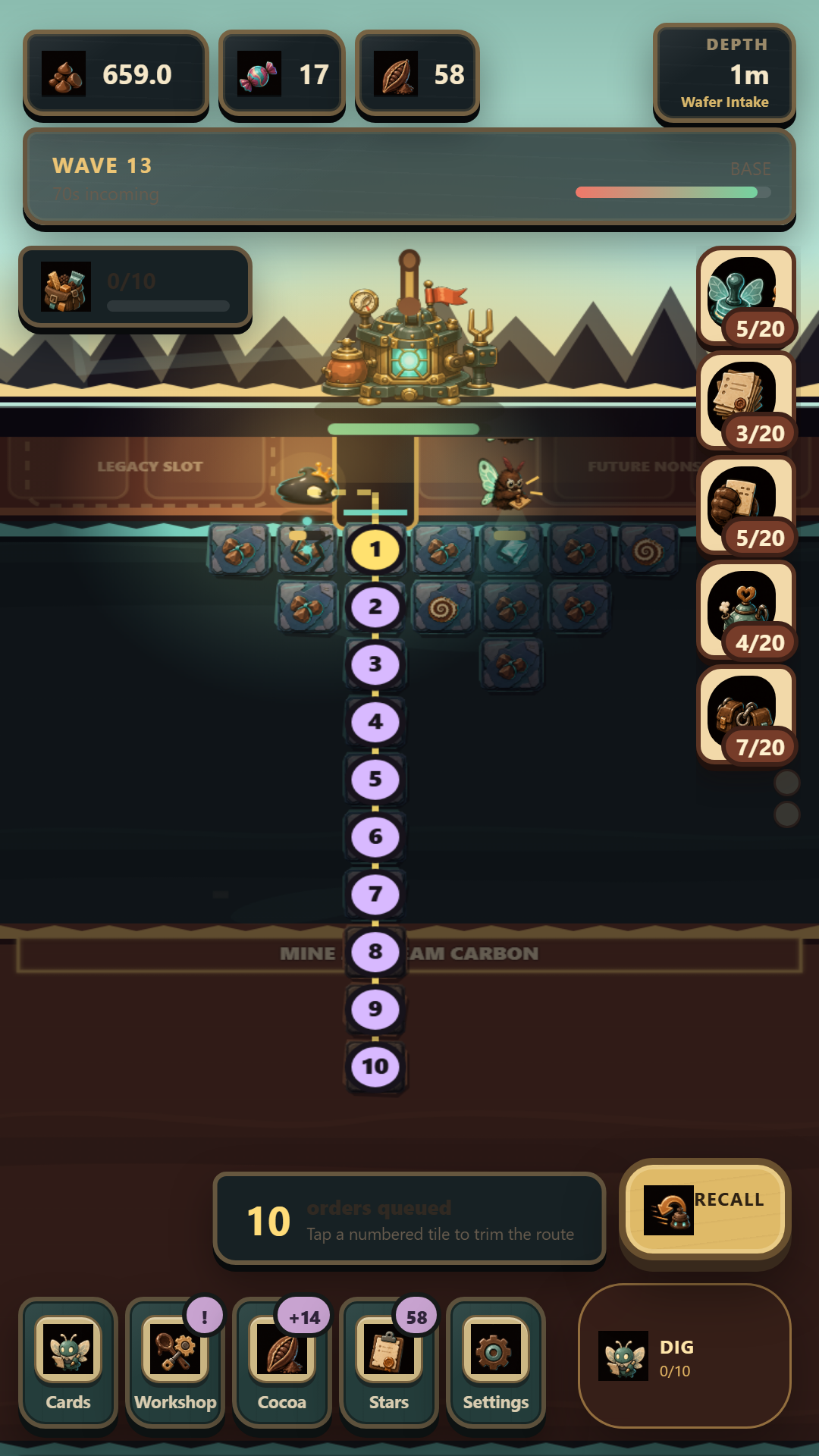 A directed route through the living chocolate mine