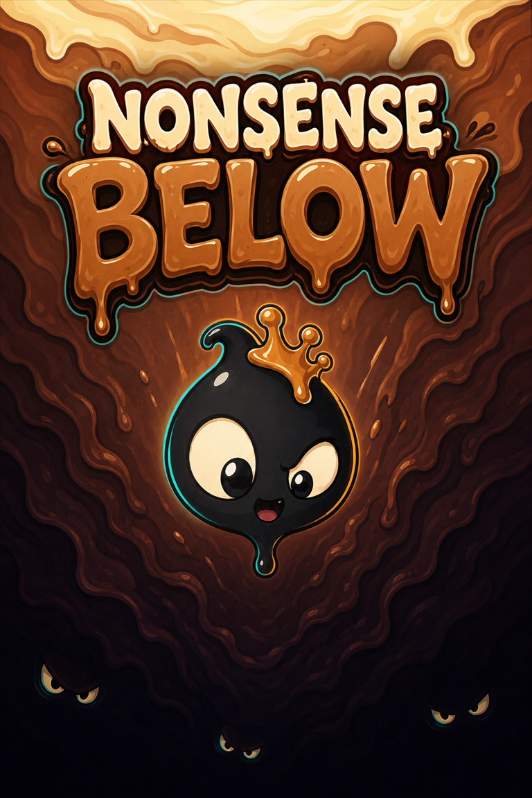Nonsense Below title art with the crowned shadow goo
