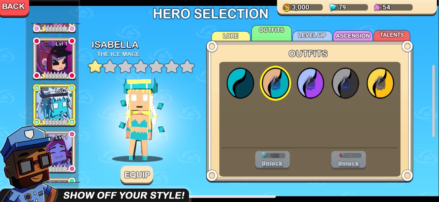 Colorful Blox Runner character styles